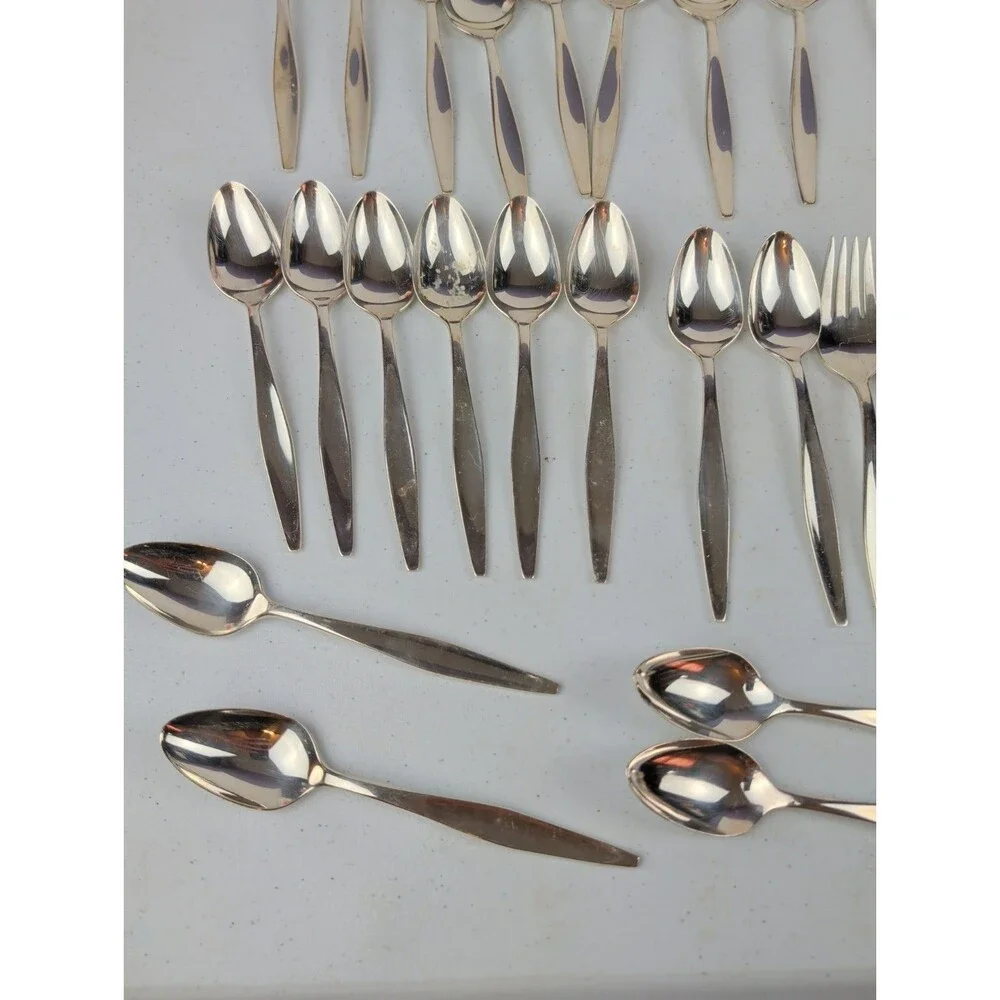 81-Piece Silver Plate Flatware Set Denmark Design Reed and Barton Vtg MCM